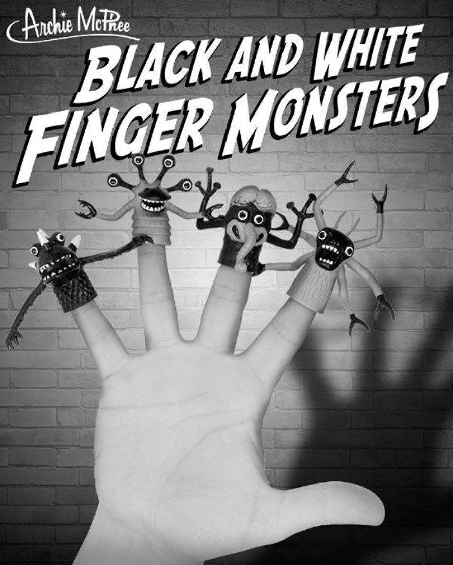 Gift, Party & Holiday Archie McPhee | Black And White Finger Monsters