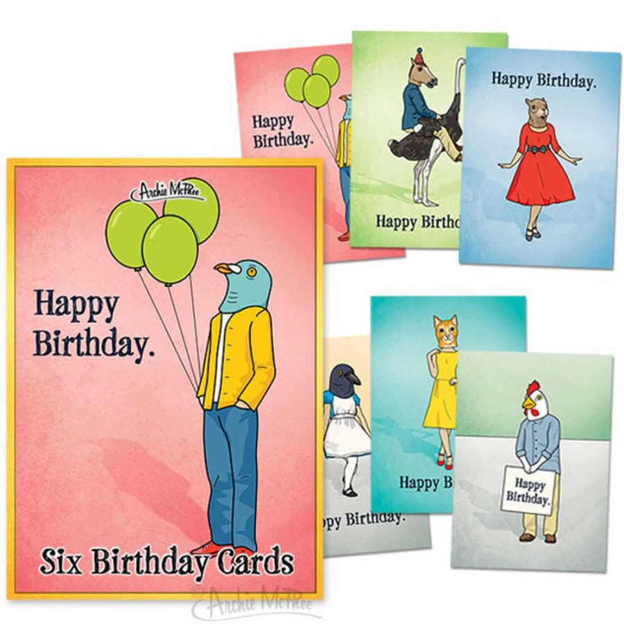 Gift, Party & Holiday Archie McPhee | Birthday Cards Boxed Set