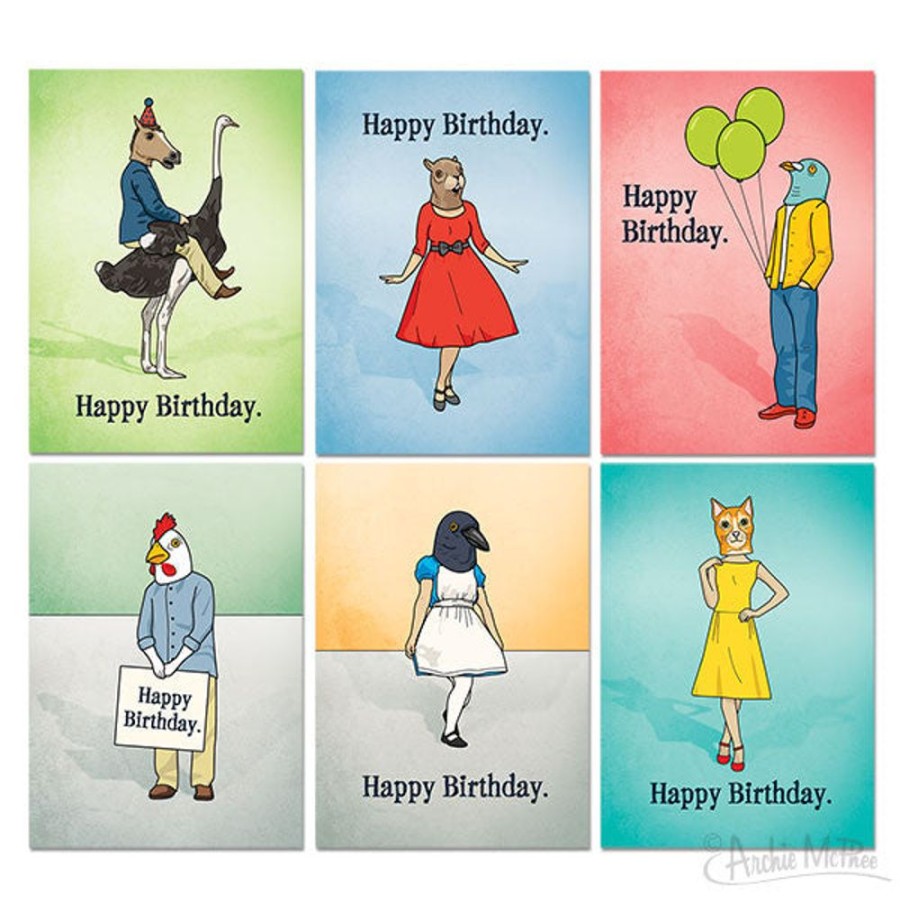 Gift, Party & Holiday Archie McPhee | Birthday Cards Boxed Set