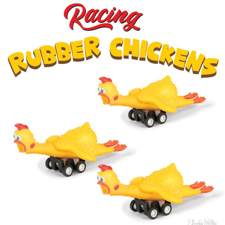 Fun Archie McPhee | Racing Rubber Chickens