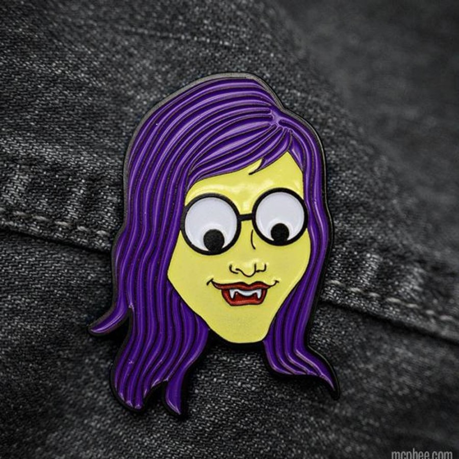 Gift, Party & Holiday Archie McPhee | Monster Girl Enamel Pin