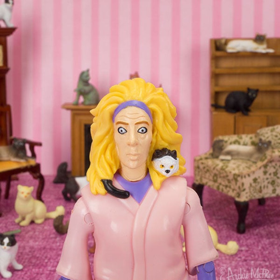 Gift, Party & Holiday Archie McPhee | Crazy Cat Lady Action Figure