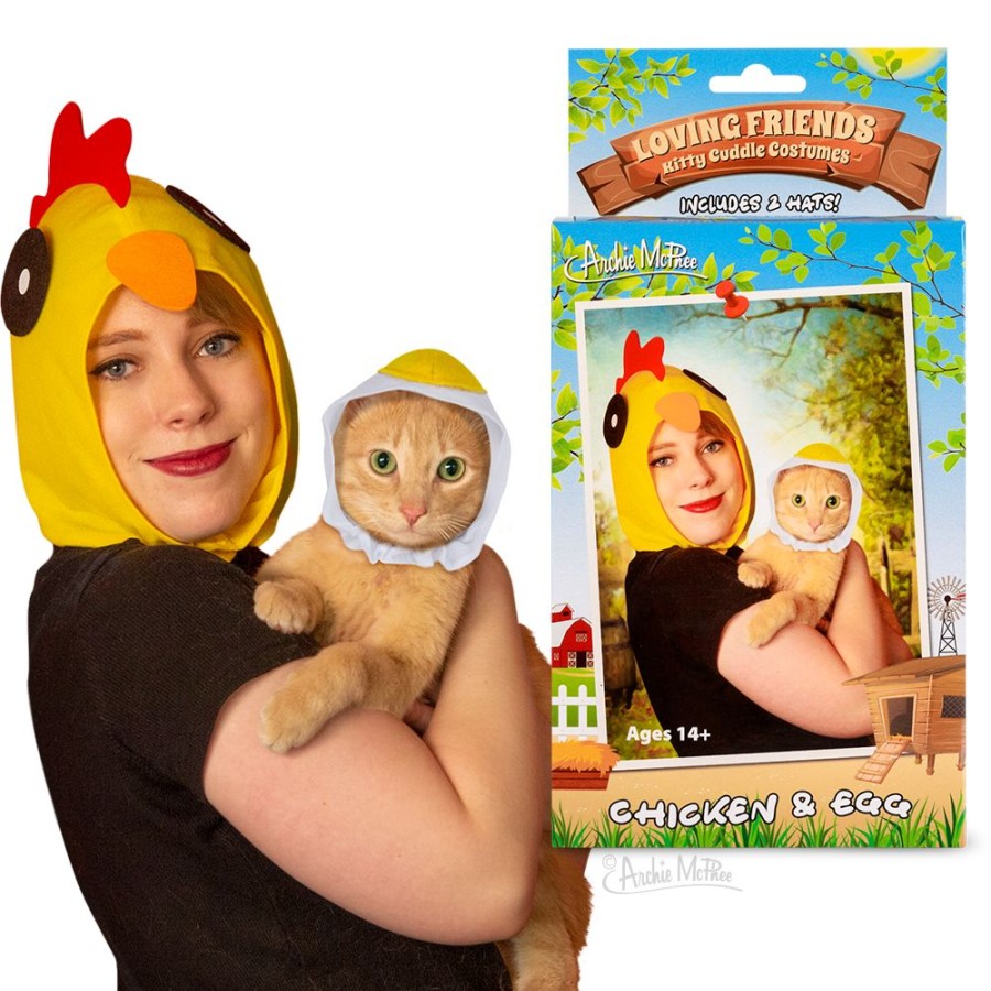 Gifts Archie McPhee | Loving Friends Kitty Cuddle Costumes: Chicken & Egg