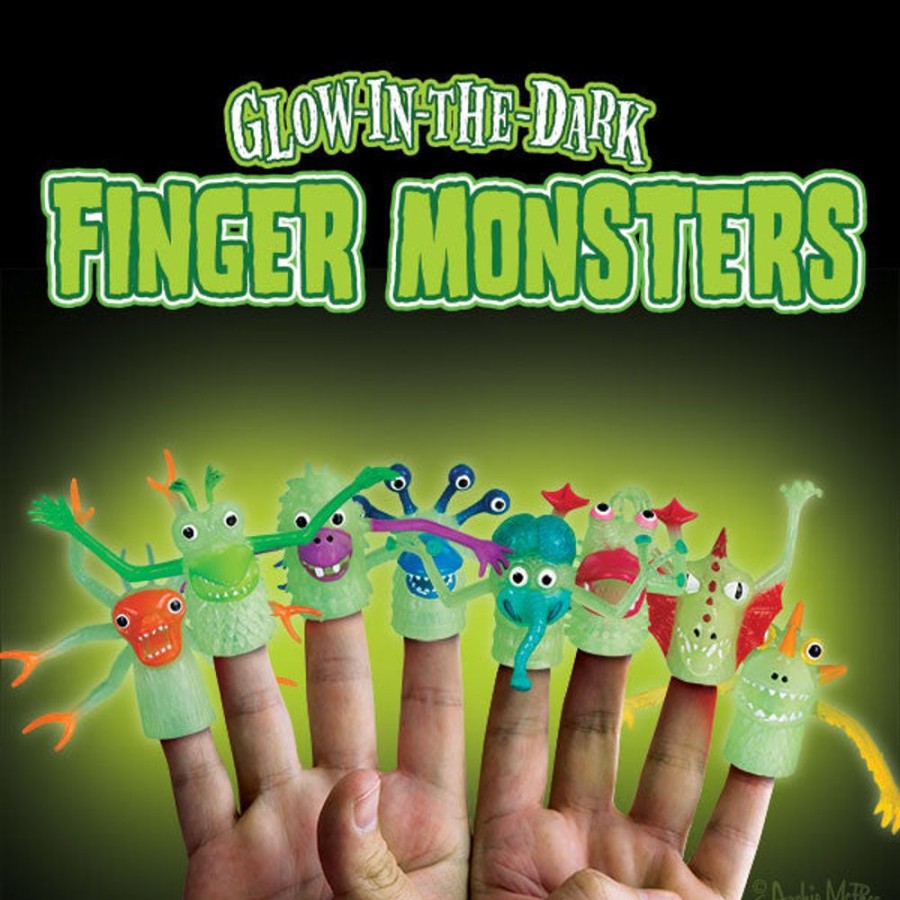 Gifts Archie McPhee | Glow-In-The-Dark Finger Monsters