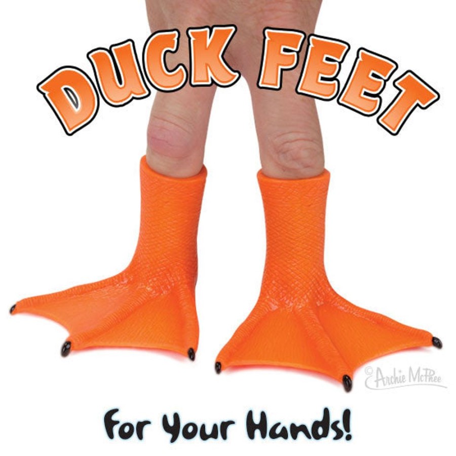 Gifts Archie McPhee | Duck Feet Finger Puppets