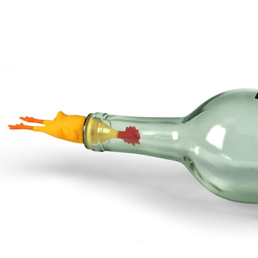 Gifts Archie McPhee | Rubber Chicken Wine Stopper