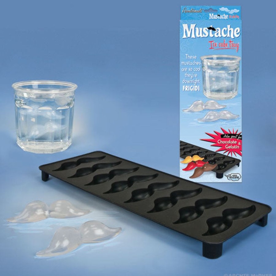 For The Home Archie McPhee | Mustache Ice Cube Tray