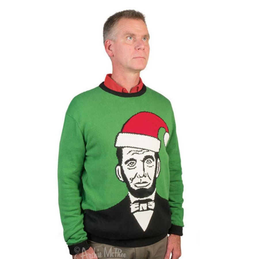 For You Archie McPhee | Santa Lincoln Sweater