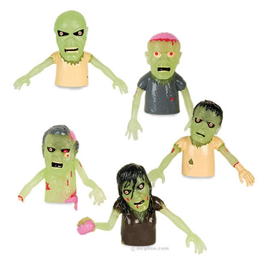 Gift, Party & Holiday Archie McPhee | Glow Zombie Finger Puppets