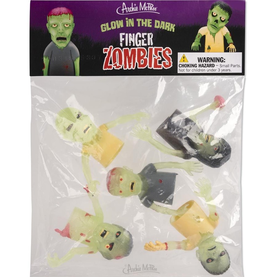 Gift, Party & Holiday Archie McPhee | Glow Zombie Finger Puppets