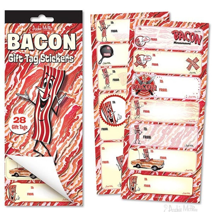 Gifts Archie McPhee | Bacon Gift Tag Stickers