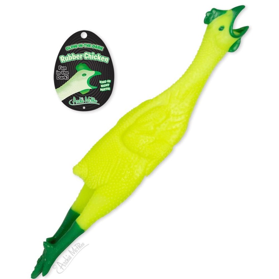 Gifts Archie McPhee | Glow-In-The-Dark Rubber Chicken