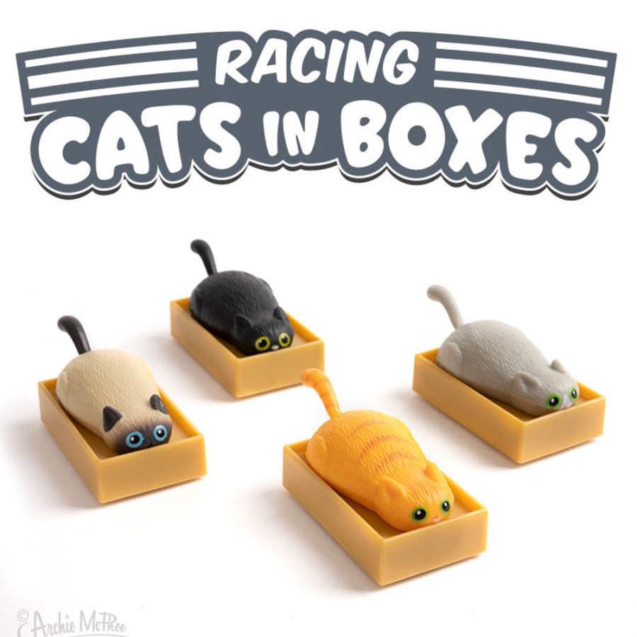 Gifts Archie McPhee | Racing Cats In Boxes Bulk Box