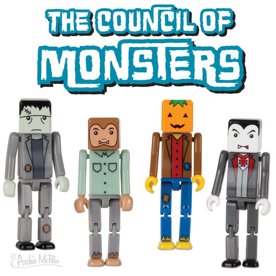 Gift, Party & Holiday Archie McPhee | The Council Of Monsters Figures