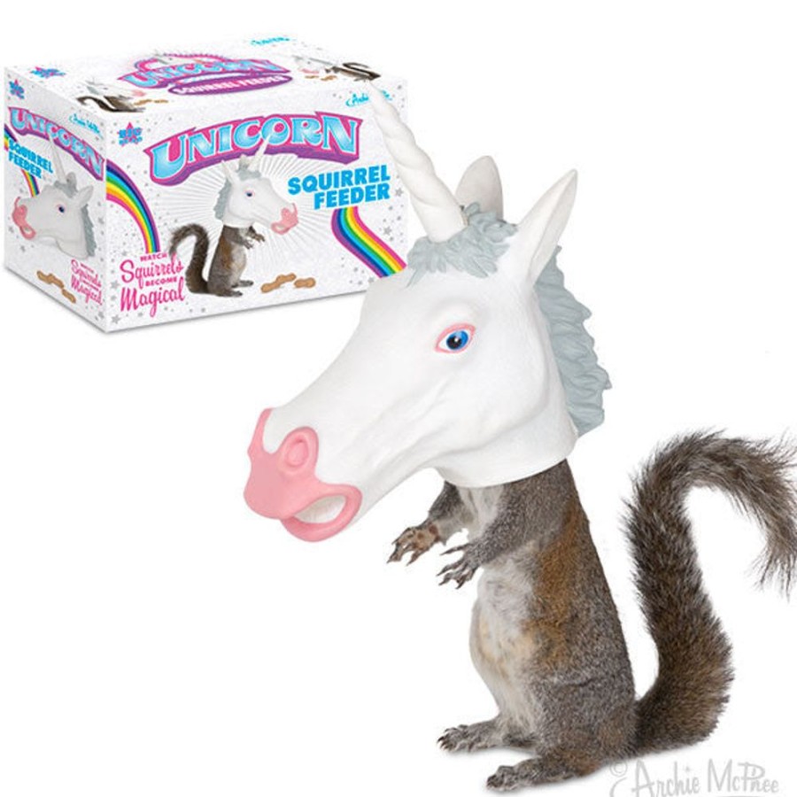 For The Home Archie McPhee | Unicorn Squirrel Feeder