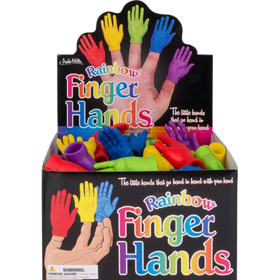 Fun Archie McPhee | Rainbow Finger Hands Bulk Box