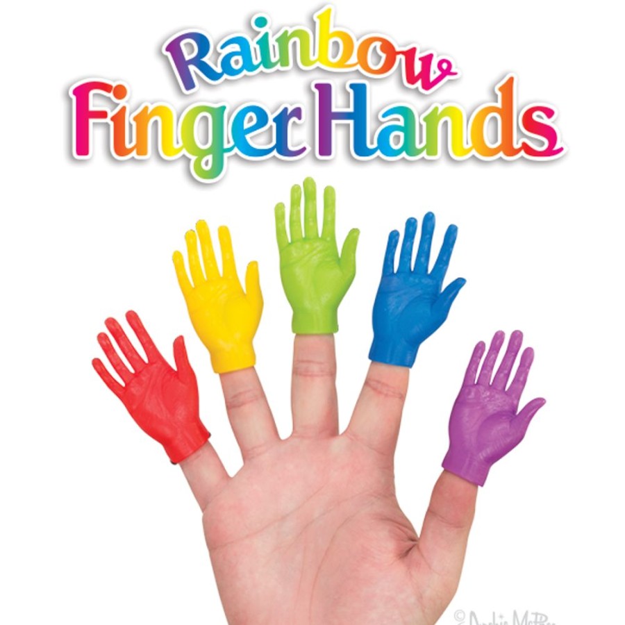 Fun Archie McPhee | Rainbow Finger Hands Bulk Box