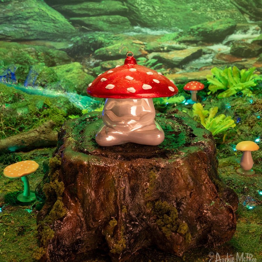 Gift, Party & Holiday Archie McPhee | Meditating Mushroom Ornament