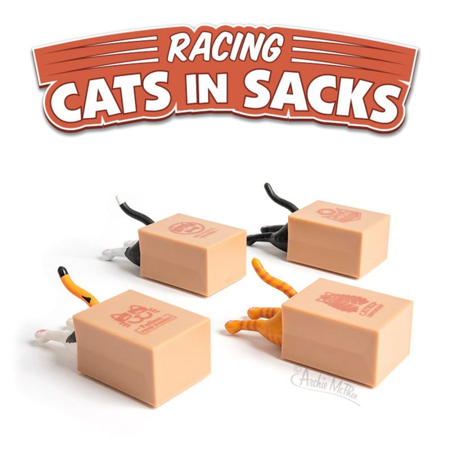 Gifts Archie McPhee | Racing Cats In Sacks