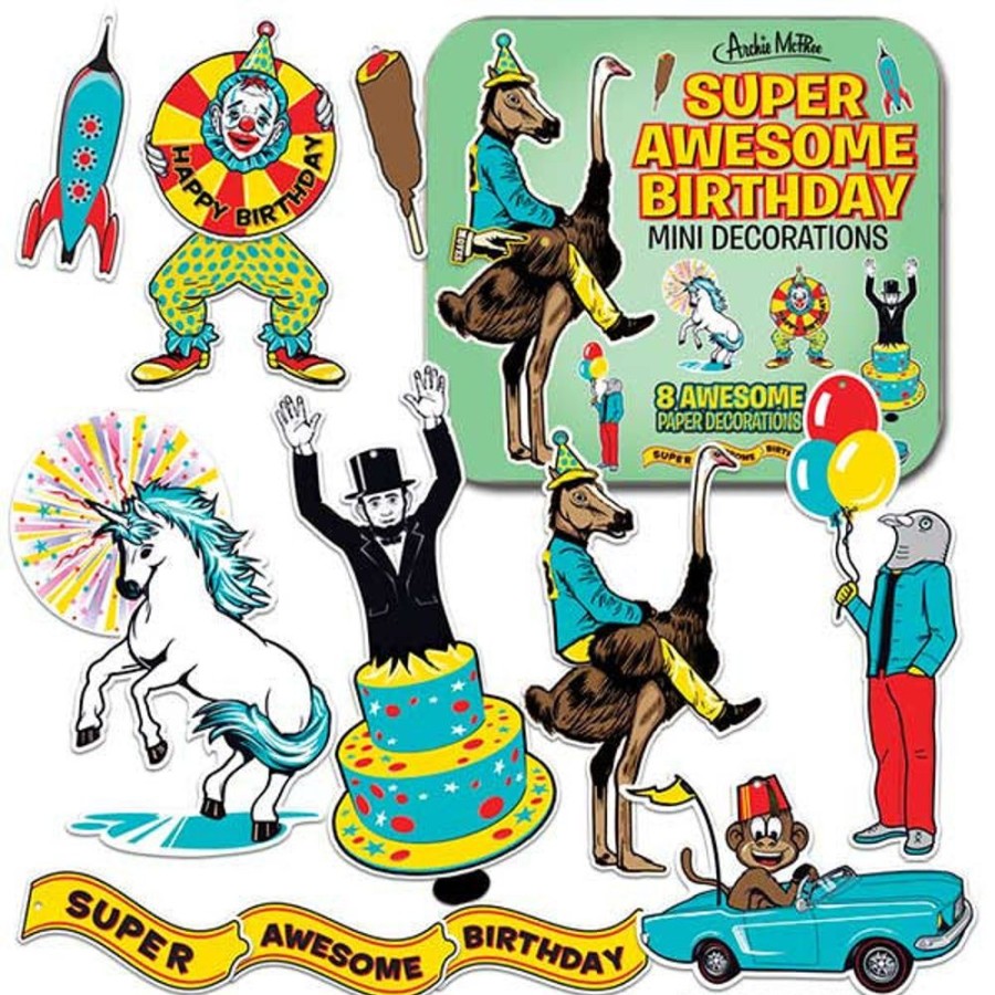 Gift, Party & Holiday Archie McPhee | Super Awesome Birthday Mini Decorations