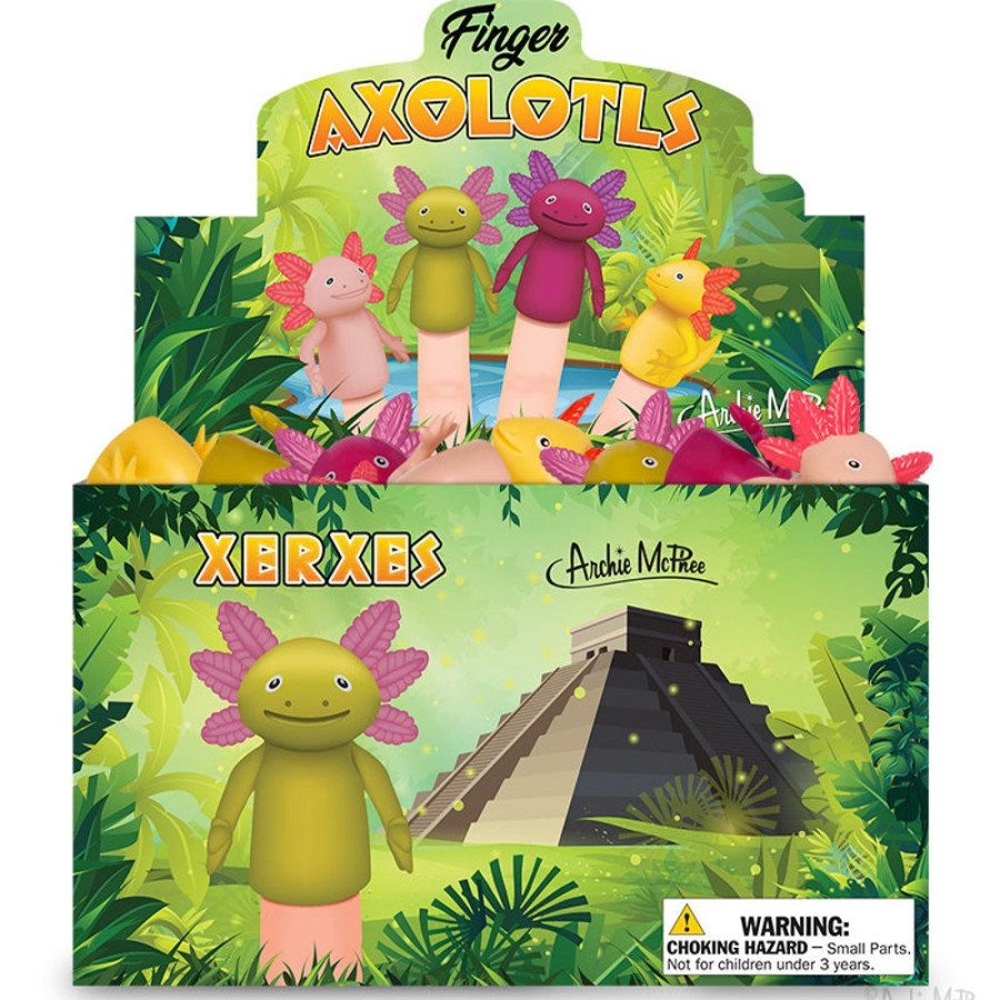 Fun Archie McPhee | Finger Axolotls Bulk Box