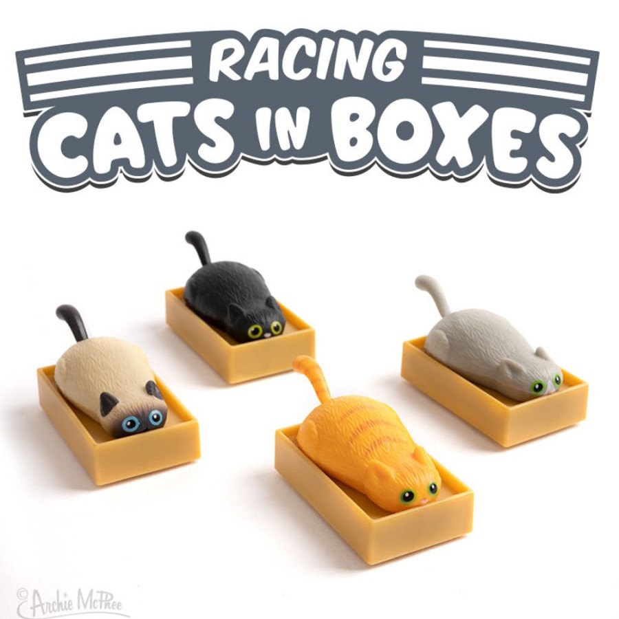 Fun Archie McPhee | Racing Cats In Boxes