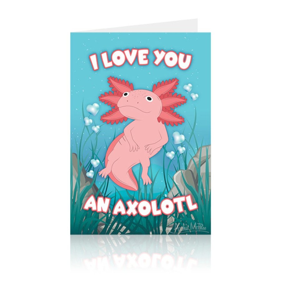 Gift, Party & Holiday Archie McPhee | I Love You An Axolotl Greeting Card