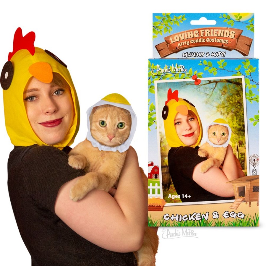 Gift, Party & Holiday Archie McPhee | Loving Friends Kitty Cuddle Costumes: Chicken & Egg