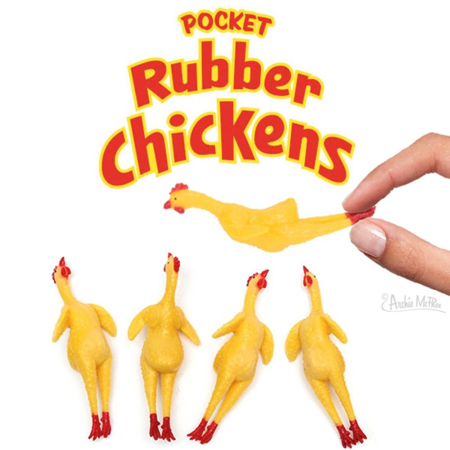 Gifts Archie McPhee | Pocket Rubber Chickens