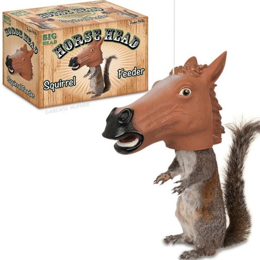 Fun Archie McPhee | Horse Head Squirrel Feeder