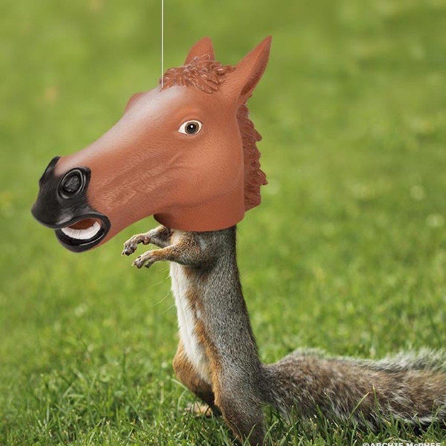 Fun Archie McPhee | Horse Head Squirrel Feeder