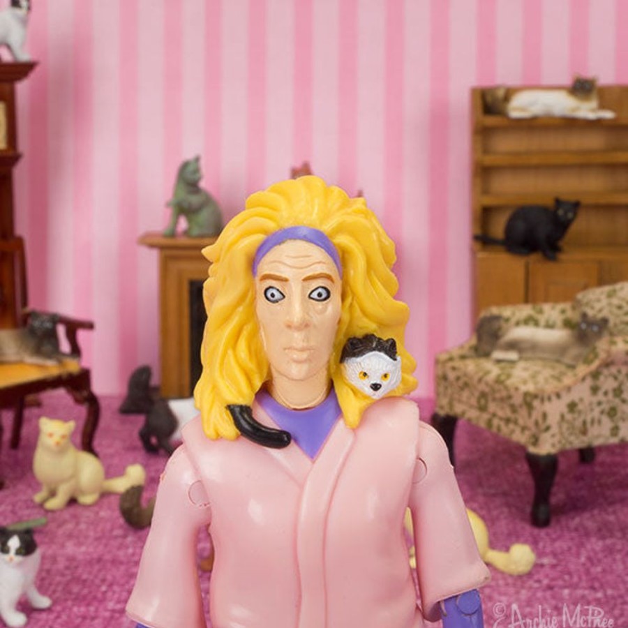 Gifts Archie McPhee | Crazy Cat Lady Action Figure