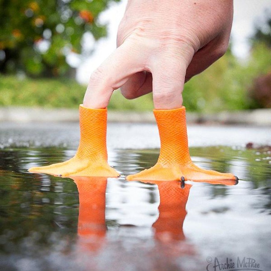 Fun Archie McPhee | Duck Feet Finger Puppets