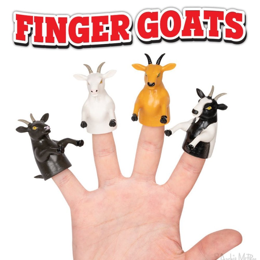 Fun Archie McPhee | Finger Goats- Set Of 4 Goat Finger Puppets