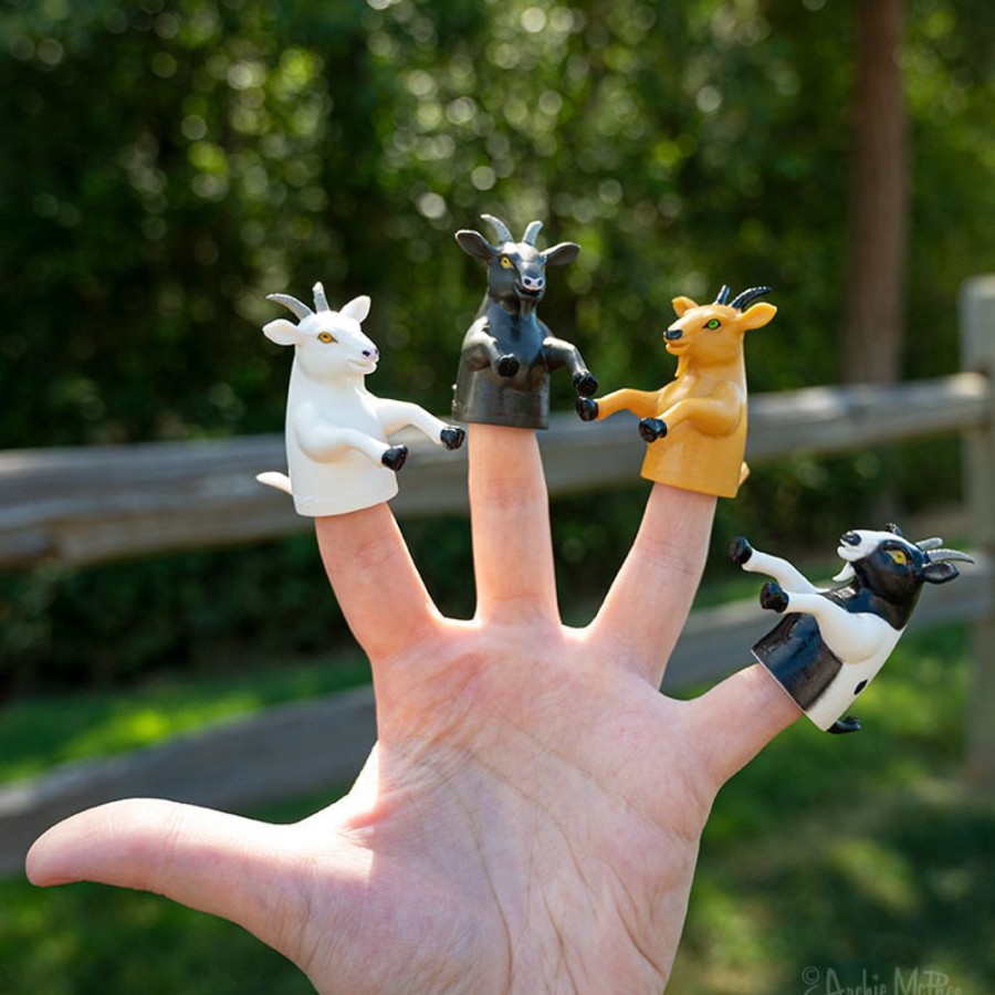 Fun Archie McPhee | Finger Goats- Set Of 4 Goat Finger Puppets