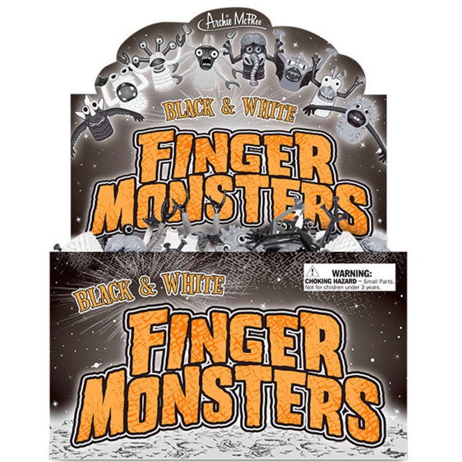 Gifts Archie McPhee | Black And White Finger Monsters