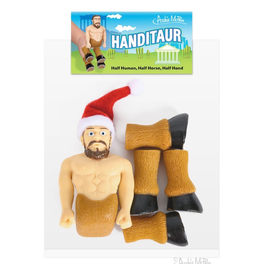 Fun Archie McPhee | Handitaur With Santa Hat