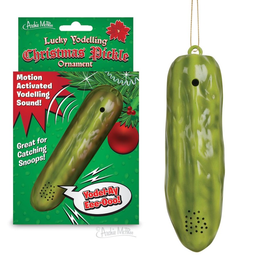 Gift, Party & Holiday Archie McPhee | Lucky Yodelling Christmas Pickle Ornament