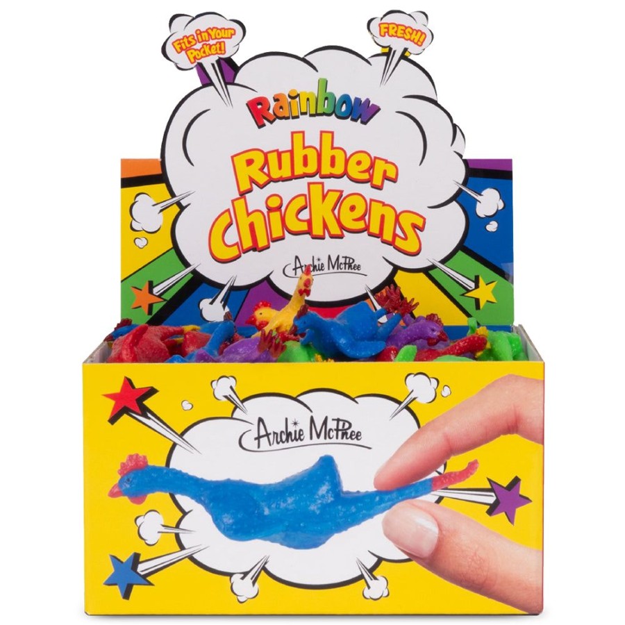 Bulk Archie McPhee | Rainbow Rubber Chickens