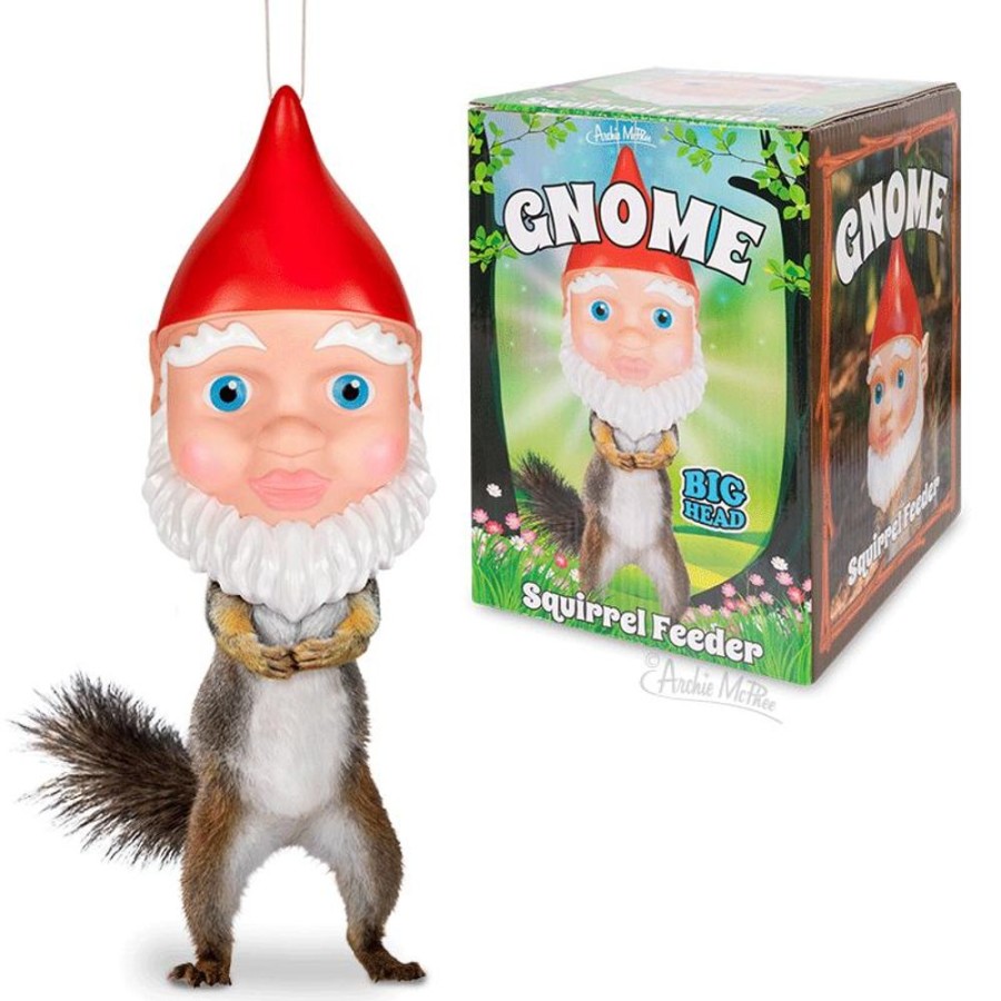 For The Home Archie McPhee | Gnome Squirrel Feeder