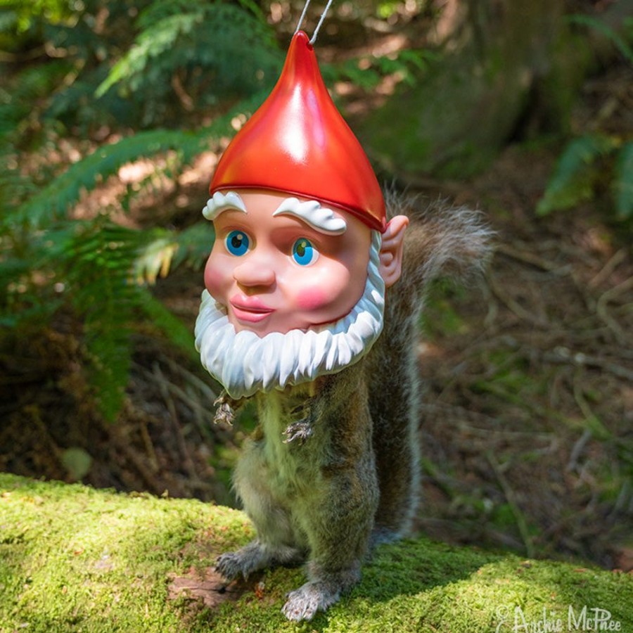 For The Home Archie McPhee | Gnome Squirrel Feeder