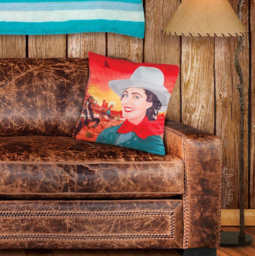 For The Home Archie McPhee | Cowgirl Pillow Cover