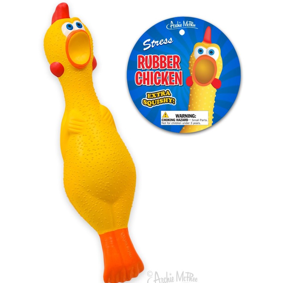 School & Office Archie McPhee | Stress Rubber Chicken