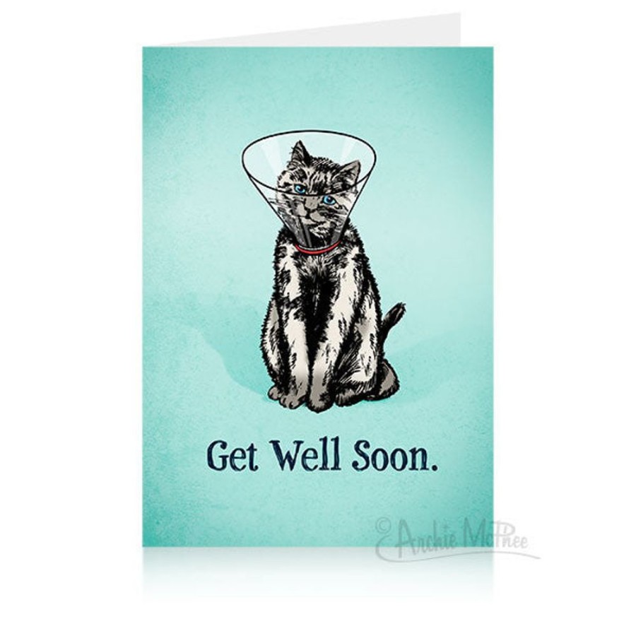 Gifts Archie McPhee | Cone Kitty Get Well Card