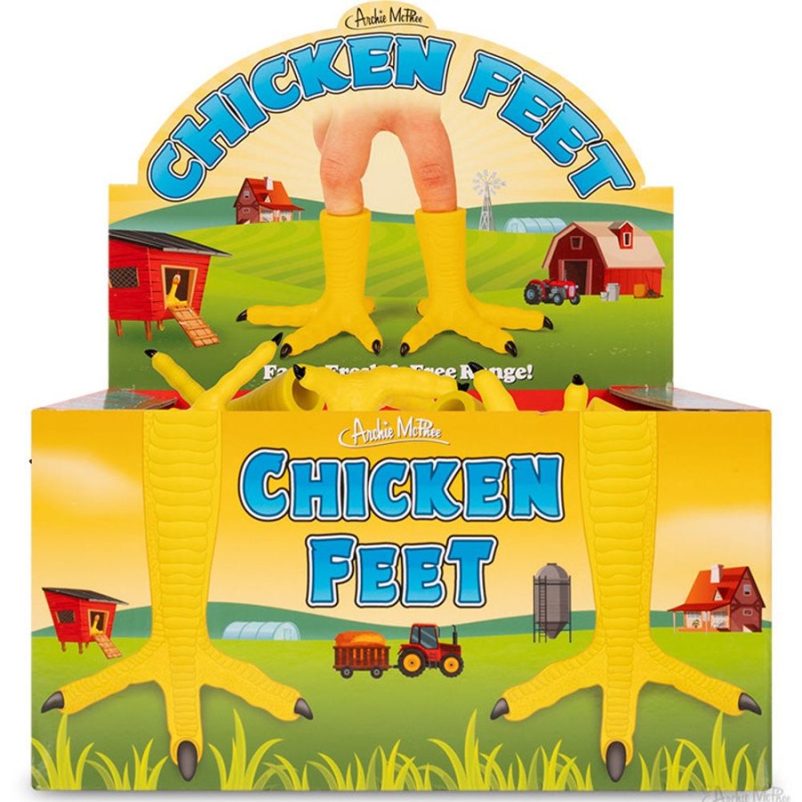 Bulk Archie McPhee | Chicken Feet Finger Puppets Bulk Box