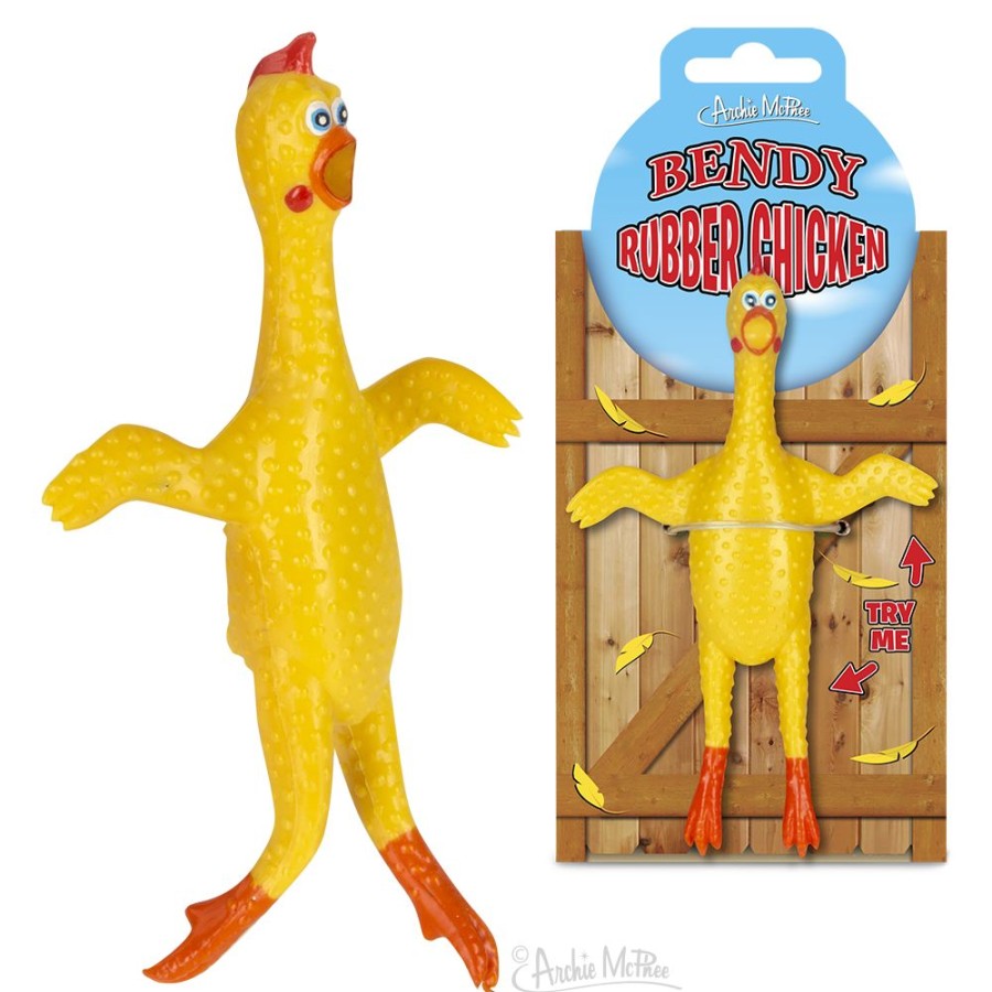 Gifts Archie McPhee | Bendy Rubber Chicken