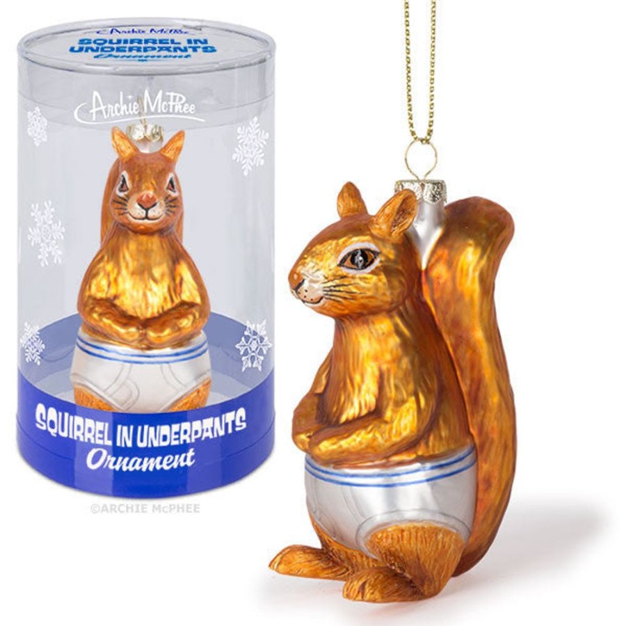 Gift, Party & Holiday Archie McPhee | Squirrel In Underpants Ornament