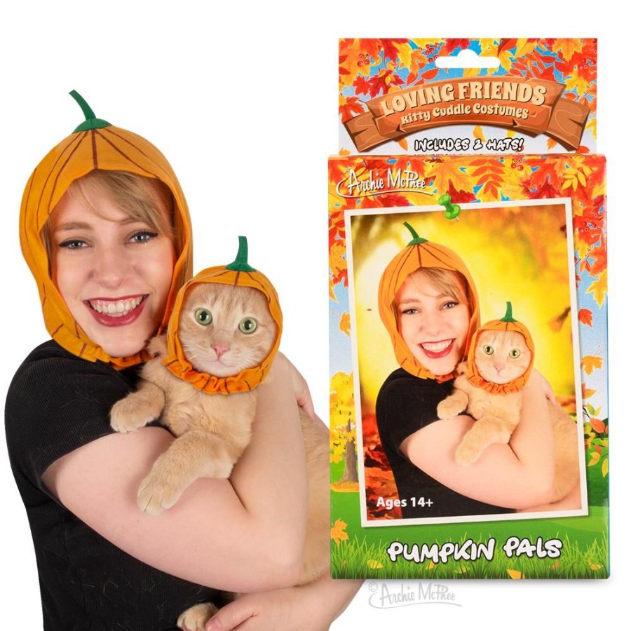 Gifts Archie McPhee | Loving Friends Kitty Cuddle Costumes: Pumpkin Pals