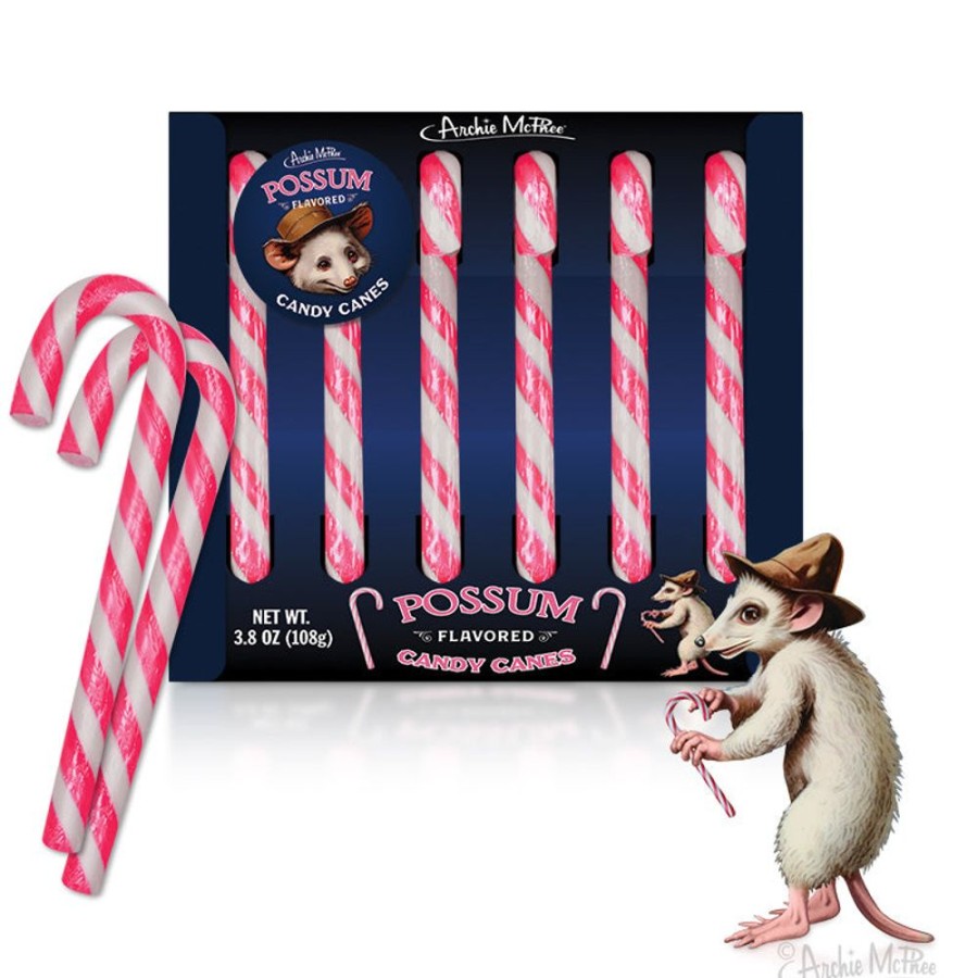 Gifts Archie McPhee | Possum Flavored Candy Canes