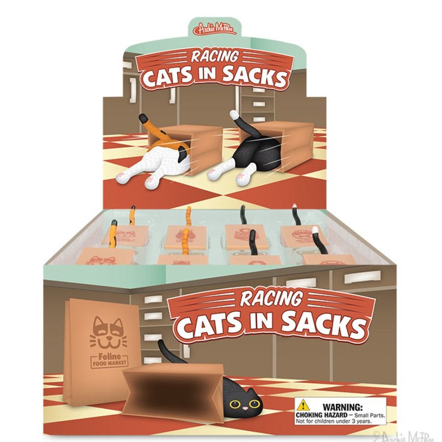 Fun Archie McPhee | Racing Cats In Sacks Bulk Box